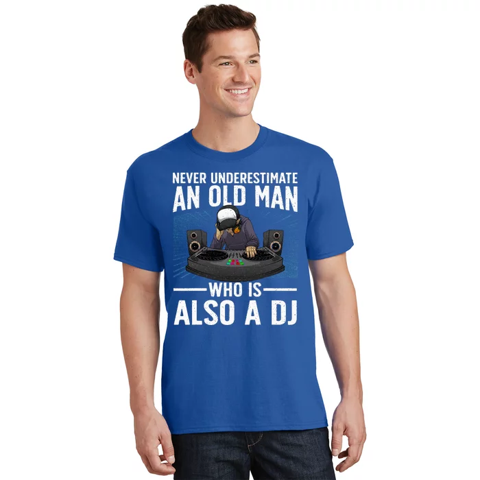 Cool Dj Art For Grandpa Dad Dj Turntable Music Disc Jockey T-Shirt