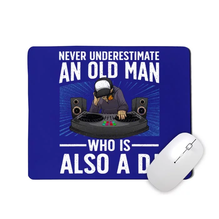 Cool Dj Art For Grandpa Dad Dj Turntable Music Disc Jockey Mousepad