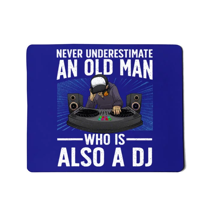 Cool Dj Art For Grandpa Dad Dj Turntable Music Disc Jockey Mousepad