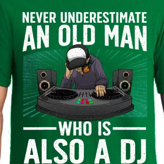 Cool Dj Art For Grandpa Dad Dj Turntable Music Disc Jockey Pajama Set