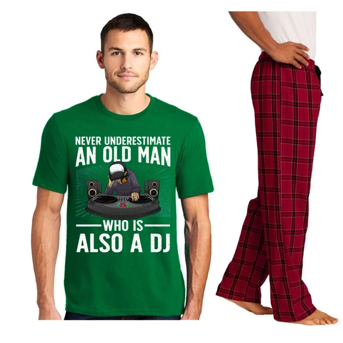 Cool Dj Art For Grandpa Dad Dj Turntable Music Disc Jockey Pajama Set