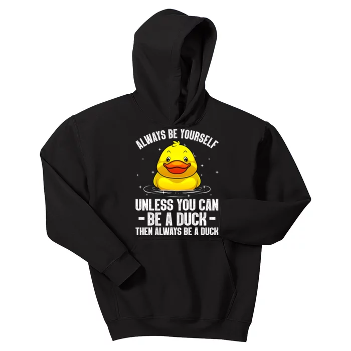 Cute Duck Aquatic Bird Rubber Duck Lovers Kids Hoodie