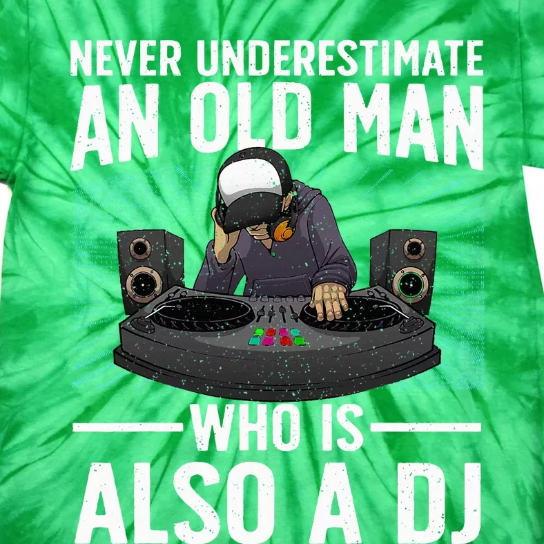 Cool Dj Art For Grandpa Dad Dj Turntable Music Disc Jockey Tie-Dye T-Shirt