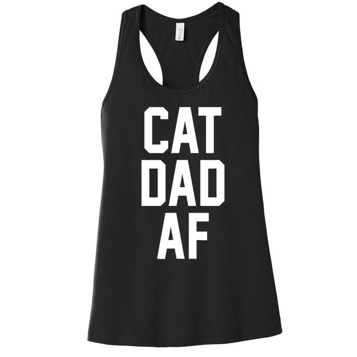 Cat Dad AF TShirt For Dads Of Cats Women's Racerback Tank