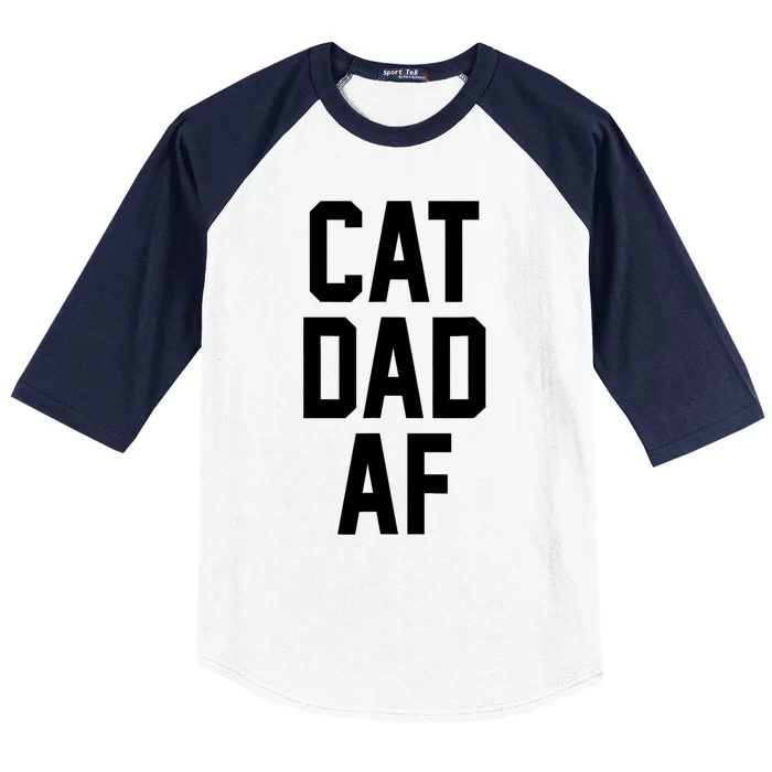 Cat Dad AF TShirt For Dads Of Cats Baseball Sleeve Shirt