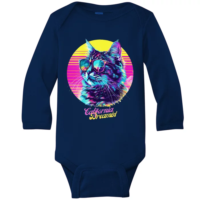 Catifornia Dreamin About Birds And Mice Baby Long Sleeve Bodysuit