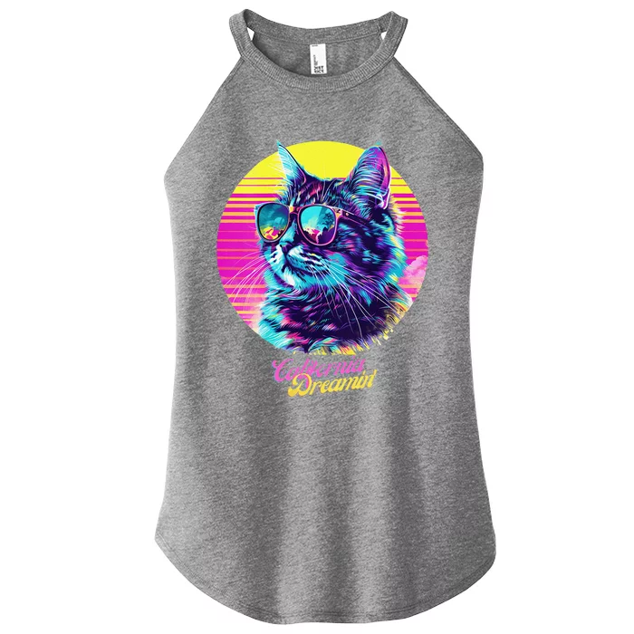 Catifornia Dreamin About Birds And Mice Women’s Perfect Tri Rocker Tank