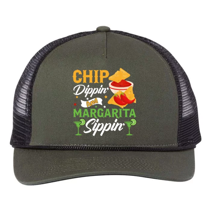 Chip Dippin' And Margarita Sippin Cinco De Mayo T Retro Rope Trucker Hat Cap