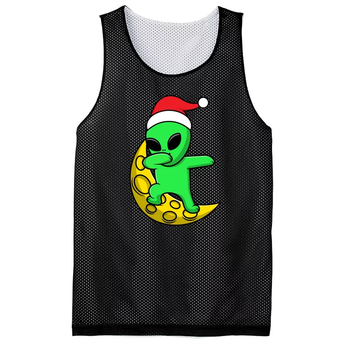 Cute Dabbing Alien Santa Claus Mesh Reversible Basketball Jersey Tank