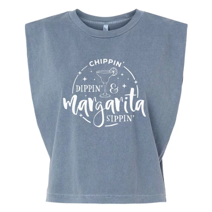 Chip Dippin And Margarita Sippin Cinco De Mayo Garment-Dyed Women's Muscle Tee