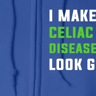 Celiac Disease Awareness Month 2024 Green Ribbon Warrior Gift Full Zip Hoodie