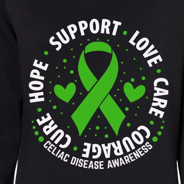 Celiac Disease Awareness Support Month Green Ribbon Cute Gift Womens California Wash Sweatshirt