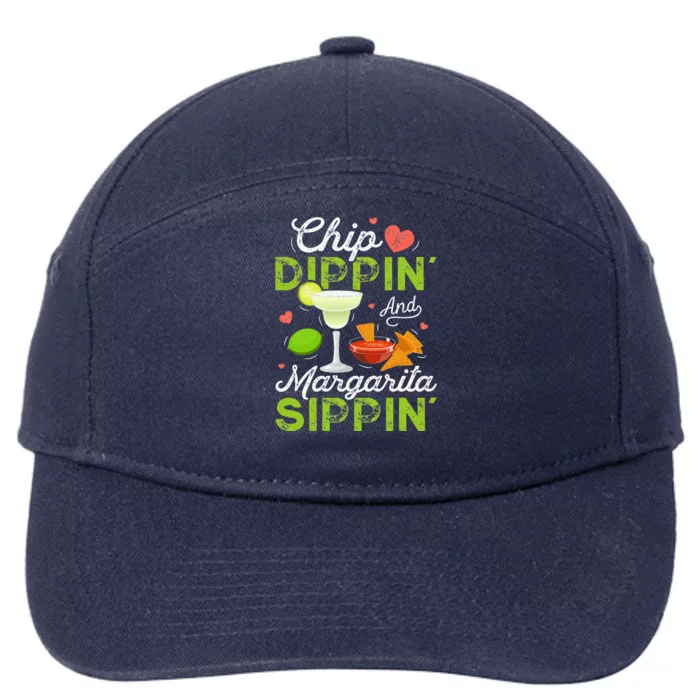 Chip Dippin' And Margarita Sippin' Funny Cinco de Mayo 7-Panel Snapback Hat