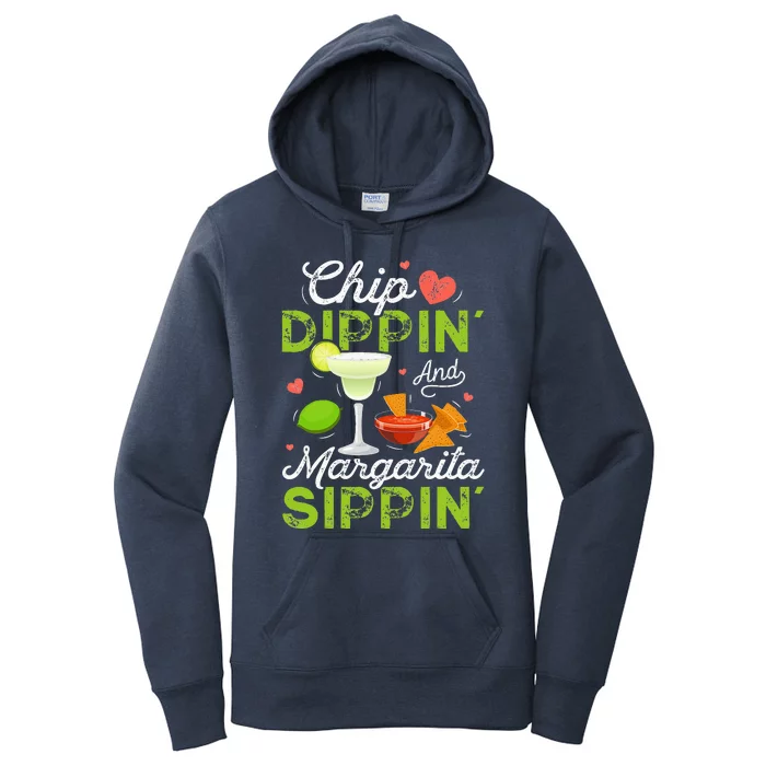 Chip Dippin' And Margarita Sippin' Funny Cinco de Mayo Women's Pullover Hoodie