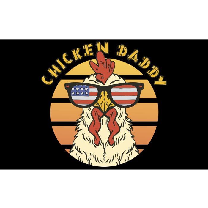 Chicken Daddy American Flag Funny Bumper Sticker