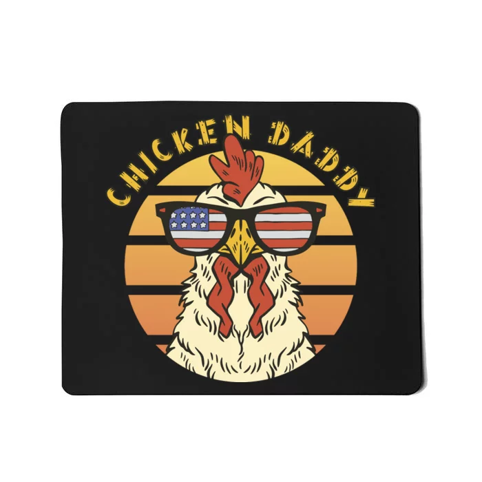 Chicken Daddy American Flag Funny Mousepad