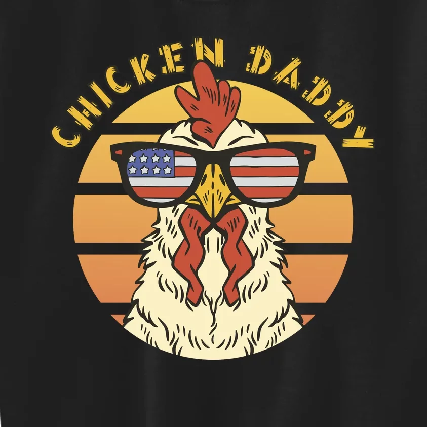 Chicken Daddy American Flag Funny Kids Sweatshirt