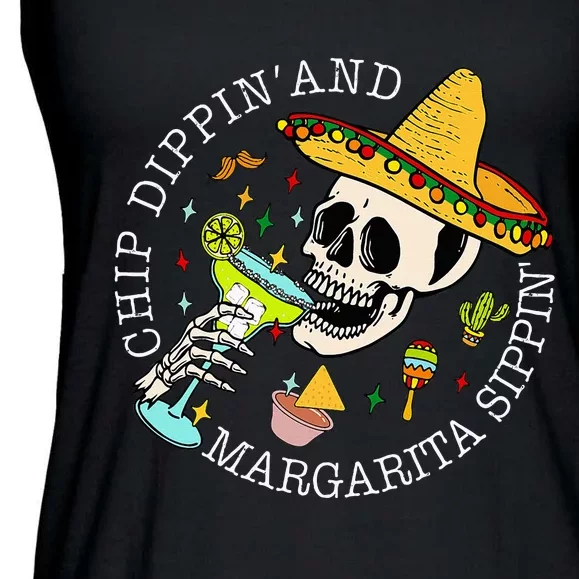 Chip Dippin And Margarita Sippin Cinco De Mayo Drinking Ladies Essential Flowy Tank