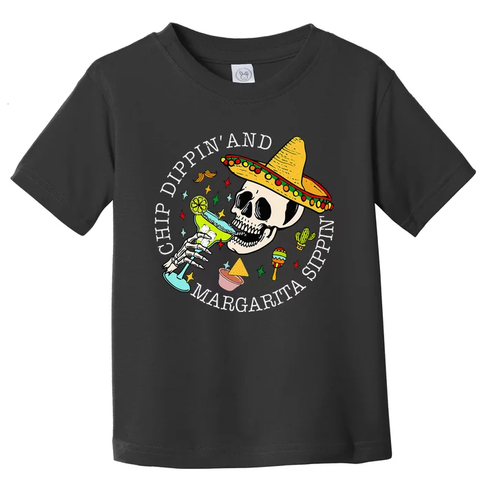 Chip Dippin And Margarita Sippin Cinco De Mayo Drinking Toddler T-Shirt