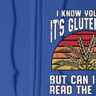 Celiac Disease Awareness Gluten Free Funny Gift Cool Gift Full Zip Hoodie