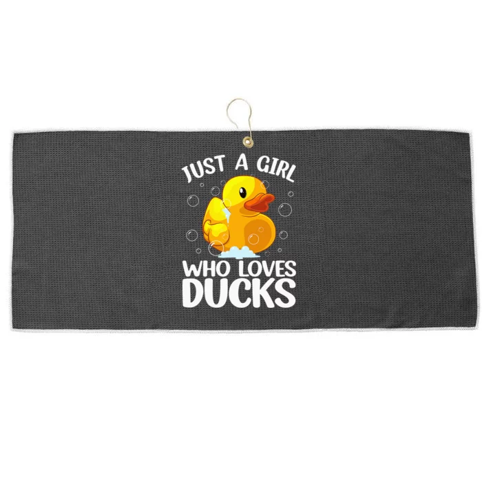 Cute Duck Art For Rubber Duck Lover Large Microfiber Waffle Golf Towel