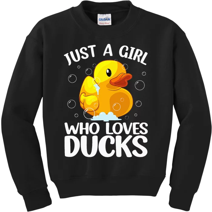 Cute Duck Art For Rubber Duck Lover Kids Sweatshirt