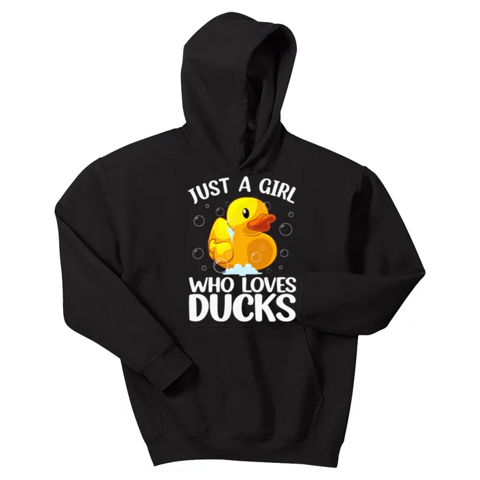 Cute Duck Art For Rubber Duck Lover Kids Hoodie