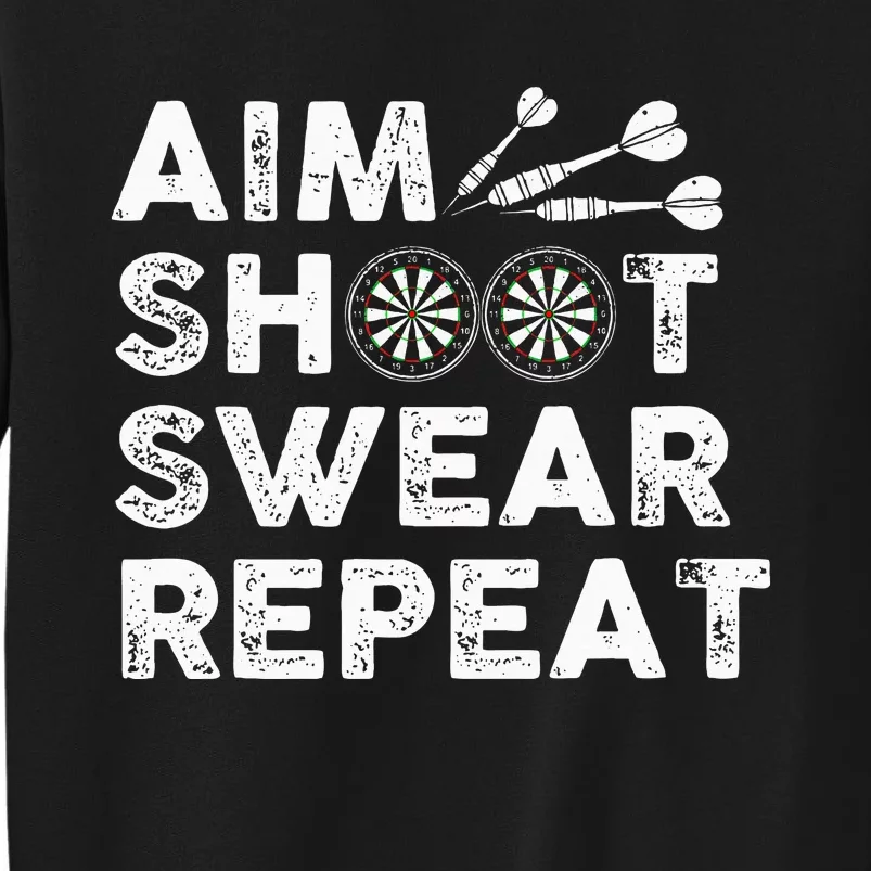 Cool Darts Art For Women Dart Player Throwing Sport Tall Sweatshirt