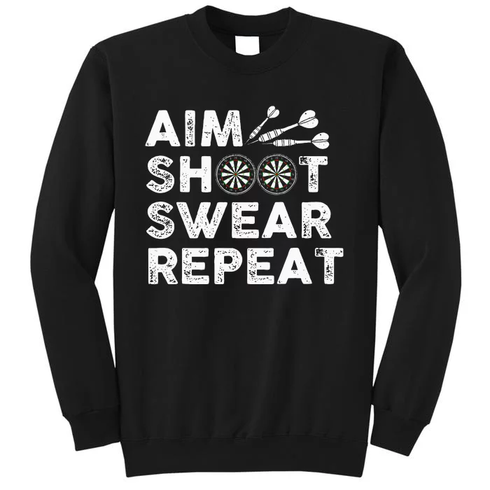 Cool Darts Art For Women Dart Player Throwing Sport Tall Sweatshirt