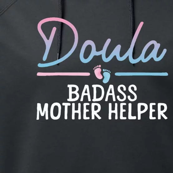 Cool Doula Art Mother Birth Worker Midwife Doula Performance Fleece Hoodie