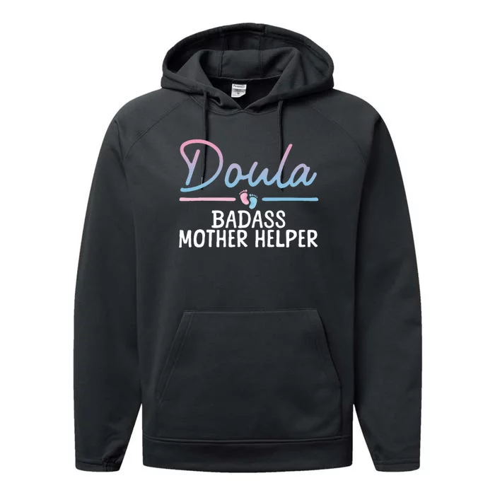 Cool Doula Art Mother Birth Worker Midwife Doula Performance Fleece Hoodie