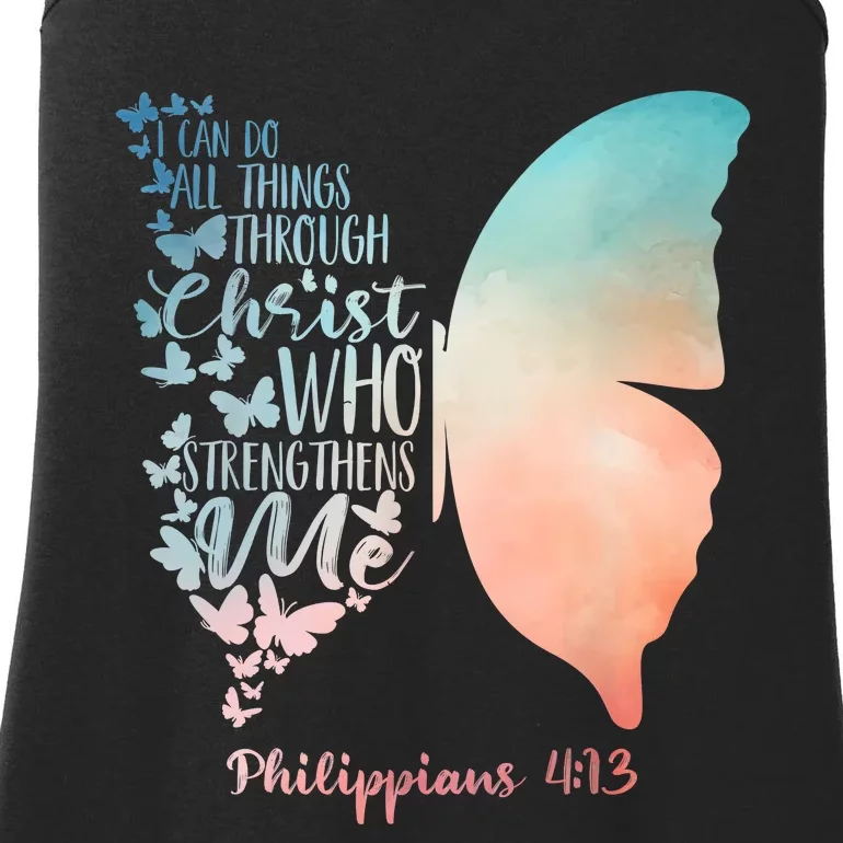 Can Do All Things Through Christ Who Strengthens Me Saying Ladies Essential Tank