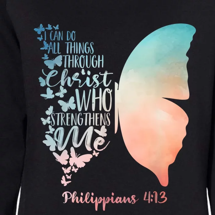 Can Do All Things Through Christ Who Strengthens Me Saying Womens California Wash Sweatshirt