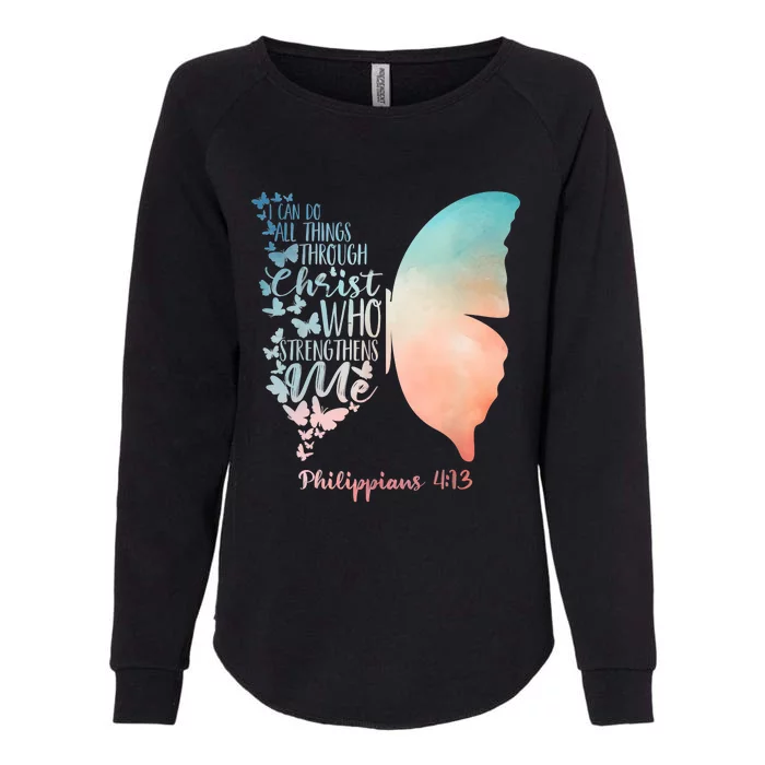 Can Do All Things Through Christ Who Strengthens Me Saying Womens California Wash Sweatshirt