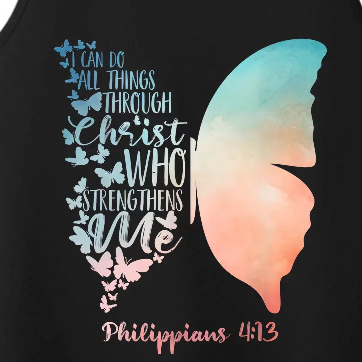 Can Do All Things Through Christ Who Strengthens Me Saying Performance Tank