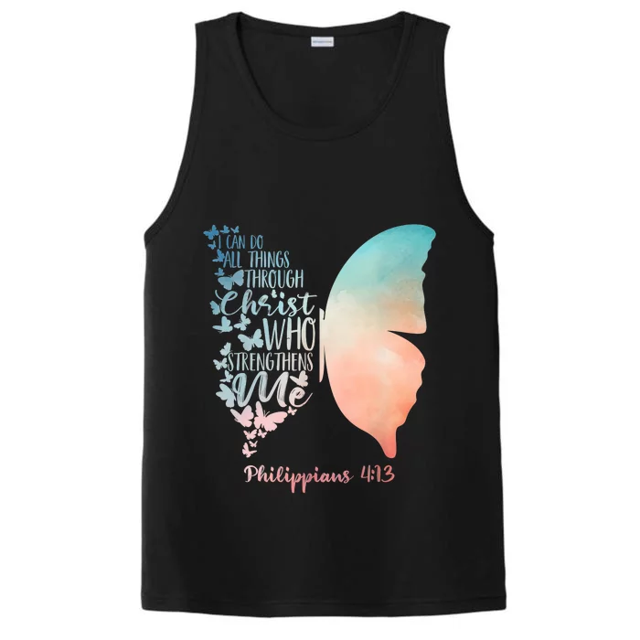 Can Do All Things Through Christ Who Strengthens Me Saying Performance Tank