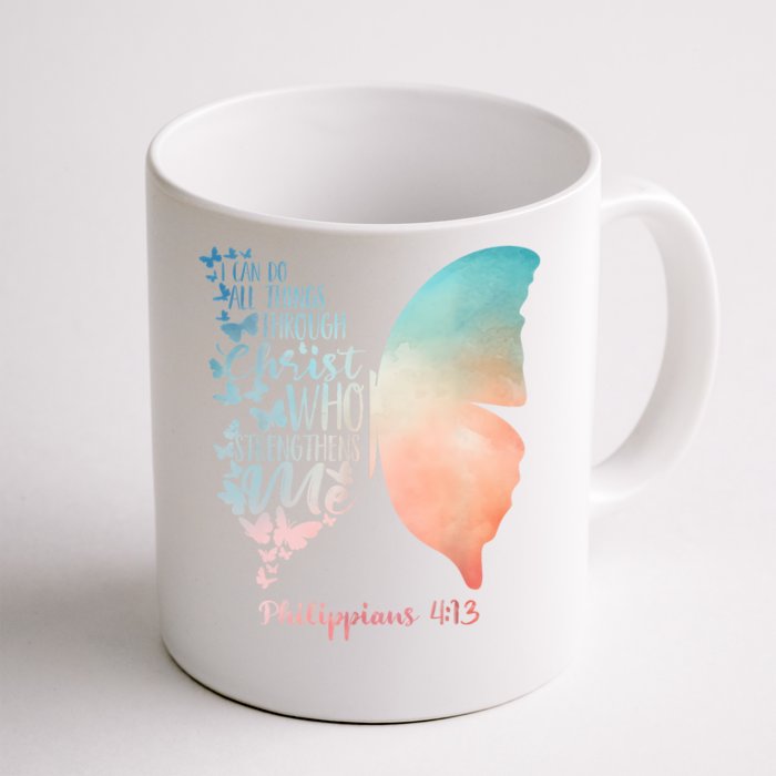 Can Do All Things Through Christ Who Strengthens Me Saying Front & Back Coffee Mug