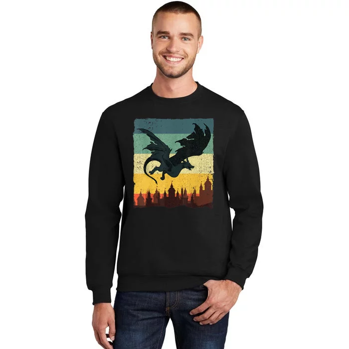 Cool Dragon Art For Women Mythical Vintage Dragon Lover Sweatshirt