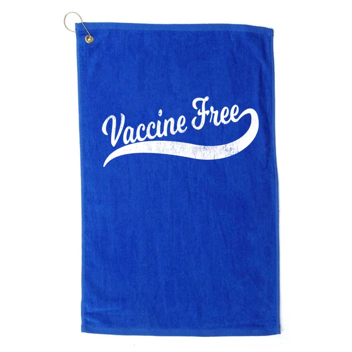 Cool Distressed Antivax Antivaccine Mom Dad Vaccine Free Funny Gift Platinum Collection Golf Towel