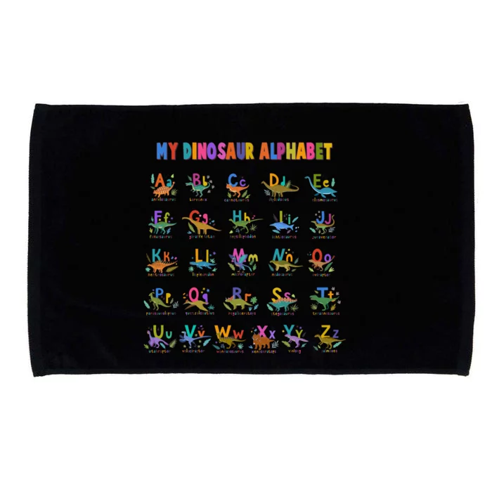 Cool Dinosaur Alphabet Back To School Microfiber Hand Towel