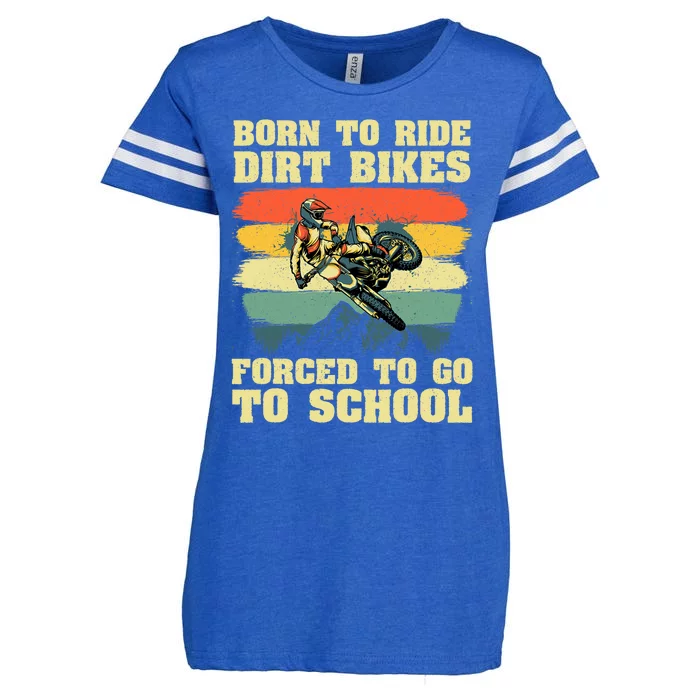 Cool Dirt Bike For Men Women Kids Motocross Dirt Bike Lover Enza Ladies Jersey Football T-Shirt