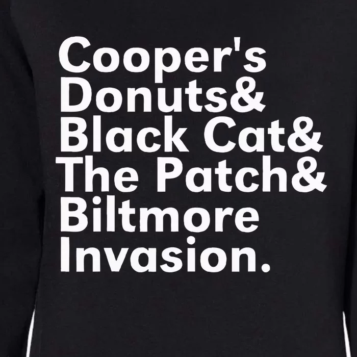 CooperS Donuts & Black Cat & The Patch Womens California Wash Sweatshirt