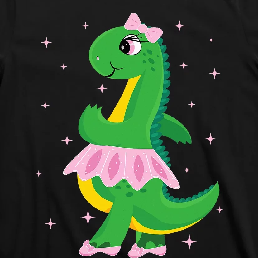 Cute Dinosaur Ballerina in Tutu T-Shirt