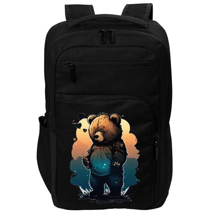 Cute Dressed Bear Daughter Wife Grandma Impact Tech Backpack