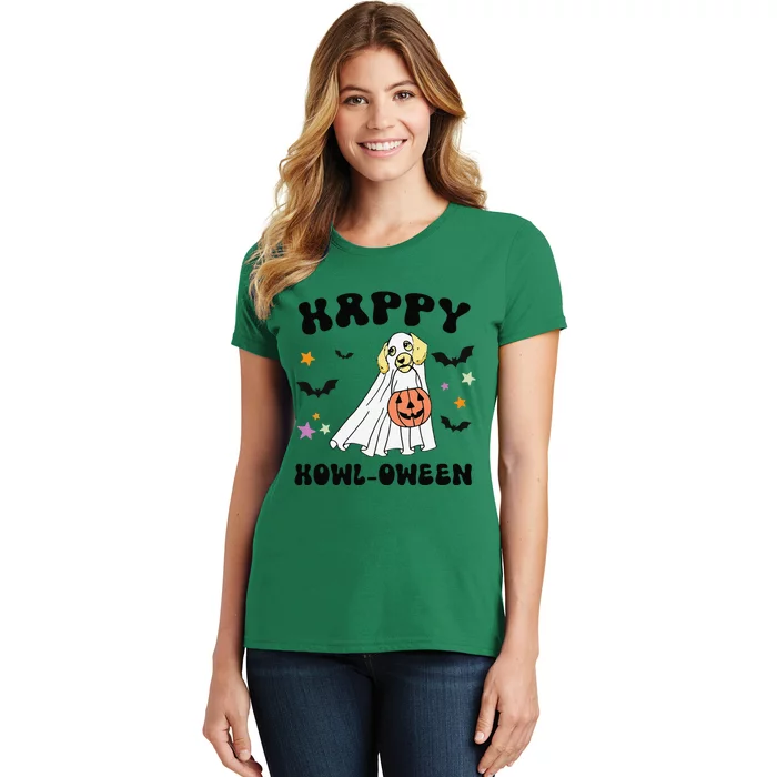 Cream Dachshund Boo Dog Lover Happy Halloween Women's T-Shirt