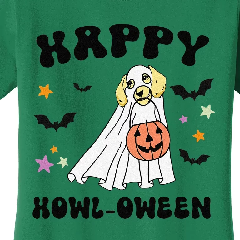 Cream Dachshund Boo Dog Lover Happy Halloween Women's T-Shirt