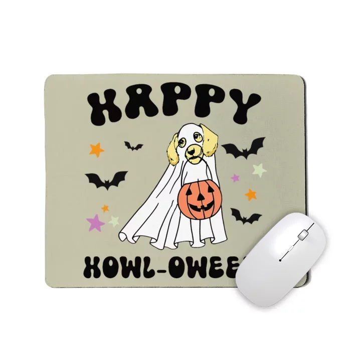 Cream Dachshund Boo Dog Lover Happy Halloween Mousepad