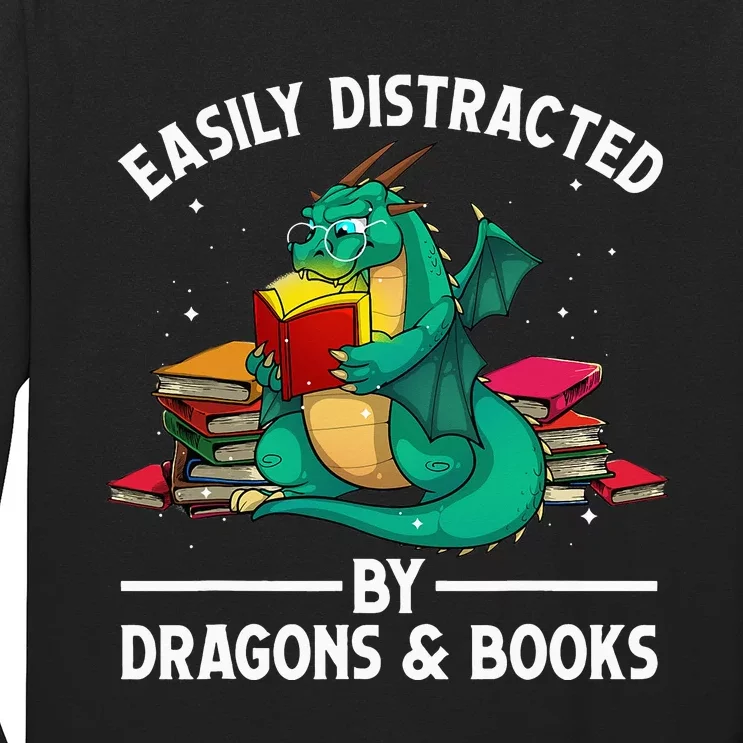 Cute Dragon Book Design For Dragon Book Lover Long Sleeve Shirt