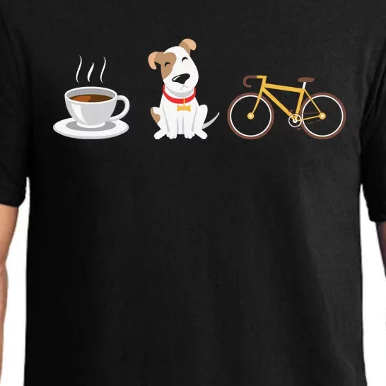 Coffee Dog Bicycle For Dog Lovers Coffee Lovers Bike Lovers Pajama Set