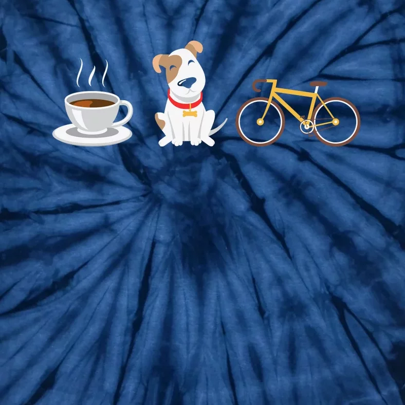 Coffee Dog Bicycle For Dog Lovers Coffee Lovers Bike Lovers Tie-Dye T-Shirt